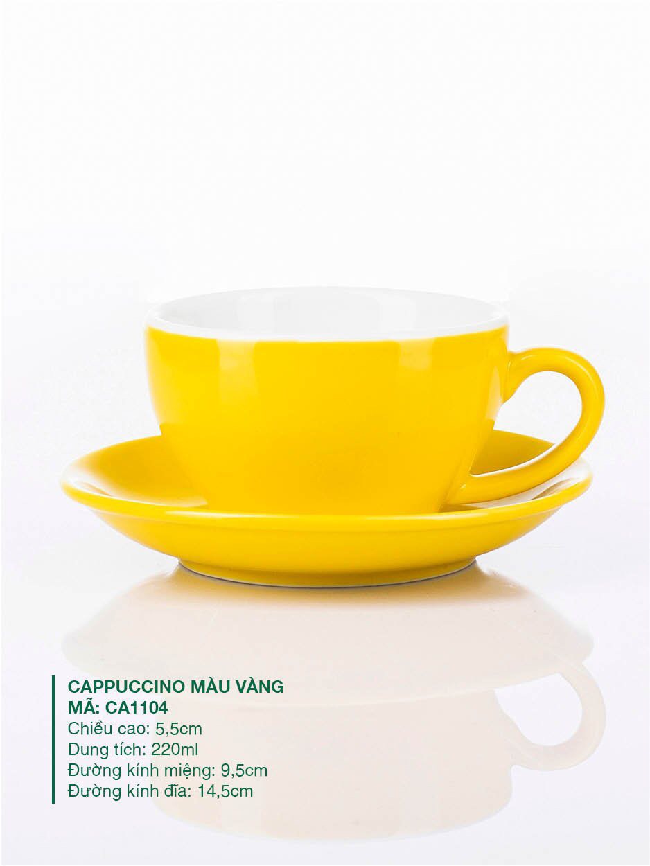 Ly sứ cappuccino vân đá nhiều màu (vàng)